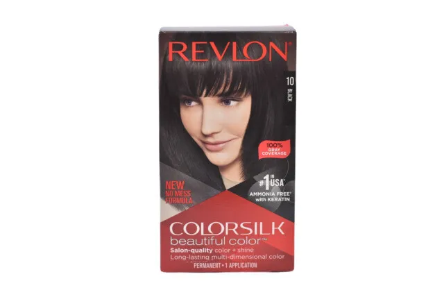 Revlon Colorsilk Beautiful Color Permanent Hair Color with 3D Gel Technology & Keratin, 12 Natural Blue Black - wide 1