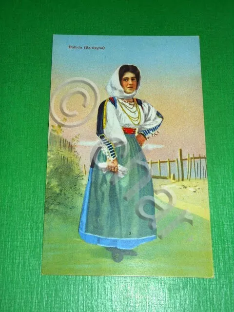 Cartolina Costume di Bottida ( Sassari ) 1920 ca .
