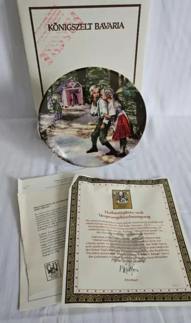 Hansel and Gretel Charles Gehm Grimm Fairy Tales Plate Konigszelt Bavaria