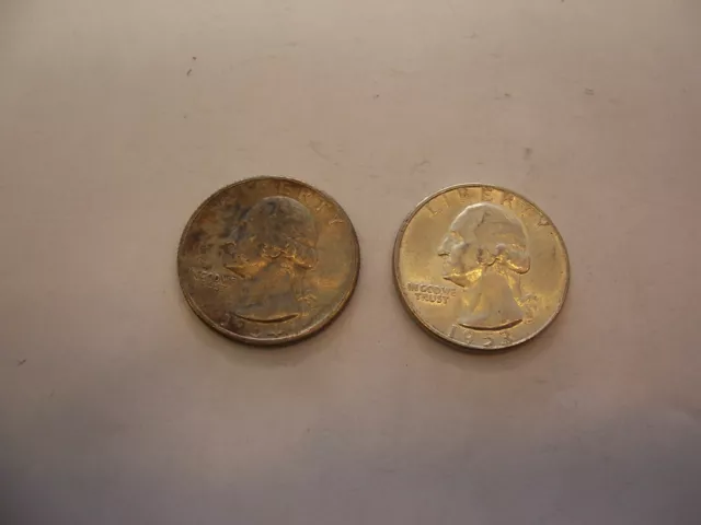 Lot Of 2 Assorted Date Washington Quarters (Nice)