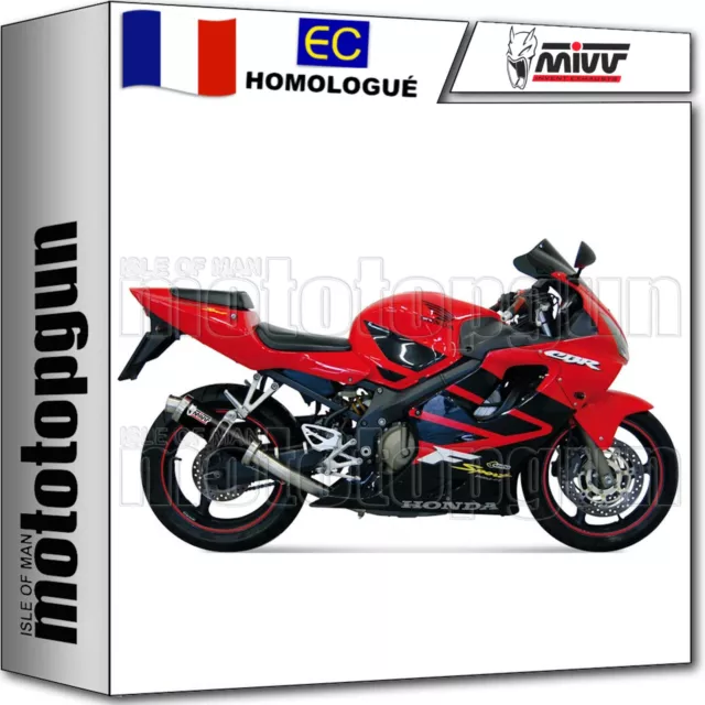 Mivv Pot D'echappement Homologue Nocat Gp Acier Noir Honda Cbr 600 Fs 2003 03