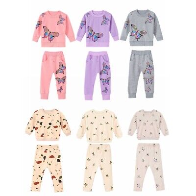 Toddler Baby Girls Clothes Set Sport Suit Long Sleeve Top Pants Casual Outfits