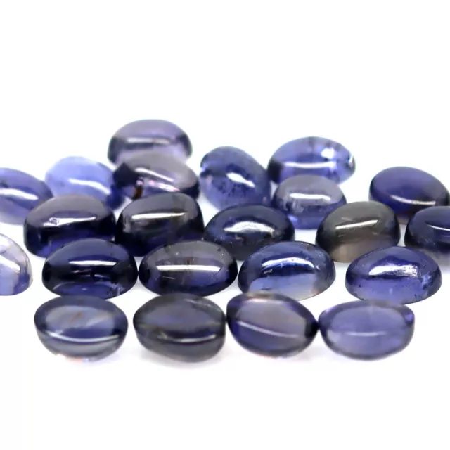 Lot de 22 cordièrite iolite en cabochon ovale de 10,76Cts