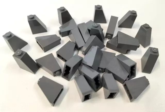 30x LEGO® Schrägstein 65° / Slope 2x1x2 dunkelgrau / dark bluish gray 60481 NEU