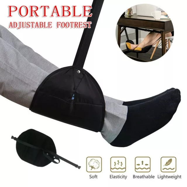 Travel Foot Rest Footrest Leg Pillow Airplane Flight Foam Cushion Sling Hammock