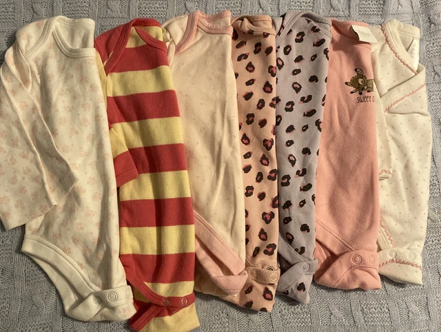 baby girls Long sleeved bodysuits, age 3-6 months X7