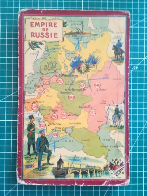 mm024 circa 1910 carte cartonnée 27x17cm imagerie militaire Empire de Russie