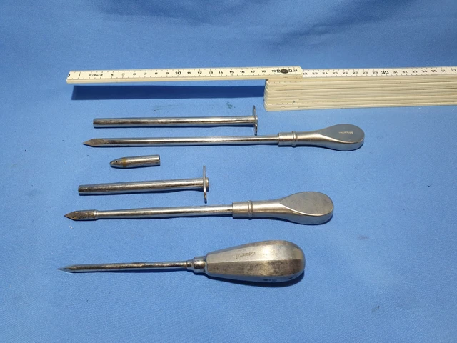 3x alte Handinstrumente Hauptner-Marelli-u.a Veterinärmedizinisches Instrumente