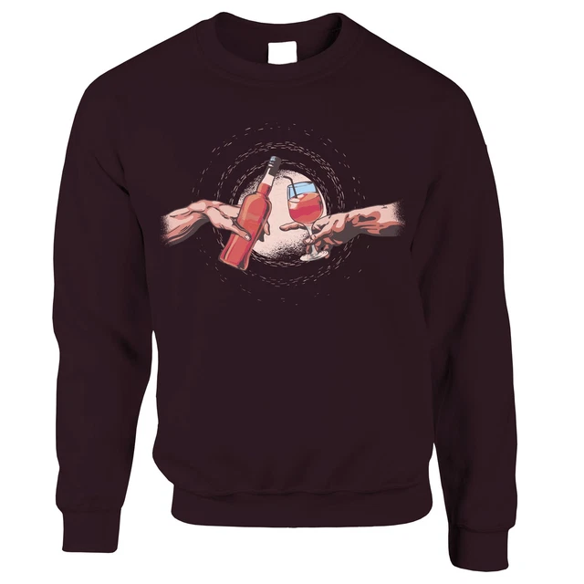 The Creation of Booze Jumper Pub Drinking Wine Parody Sweatshirt Sweater