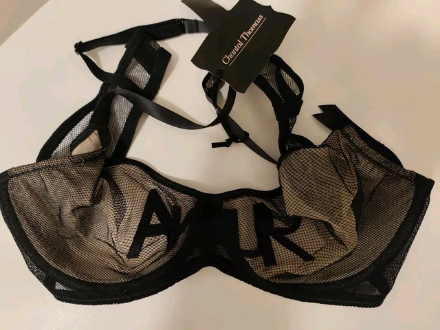 Soutien-gorge Bandeau Chantal Thomass - Taille 90A, Rouge/pied De Coq, Référence 0065, Neuf Avec étiquettes