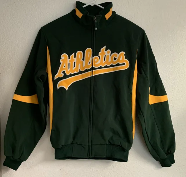 Oakland A's Athletics Authentic Majestic Therma Base Dugout Jacket MLB Men's Med