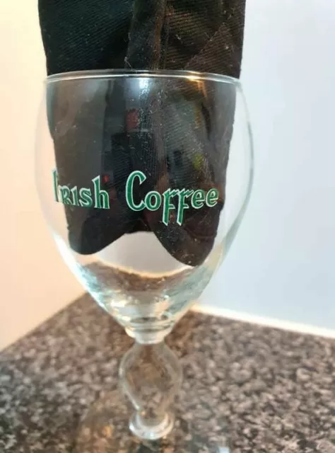 Tullamore Dew Irish Whiskey Irish Coffee Stemmed Glasses  Set of 2 Man Cave