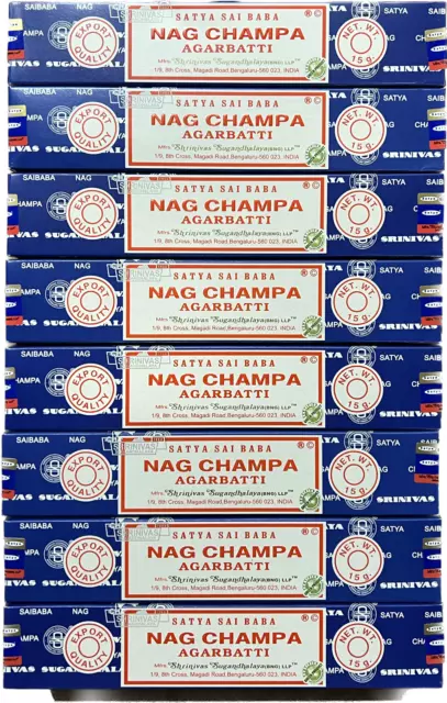 Satya Nag Champa Sai Baba Agarbatti Räucherstäbchen blau Räucherwerk 15g