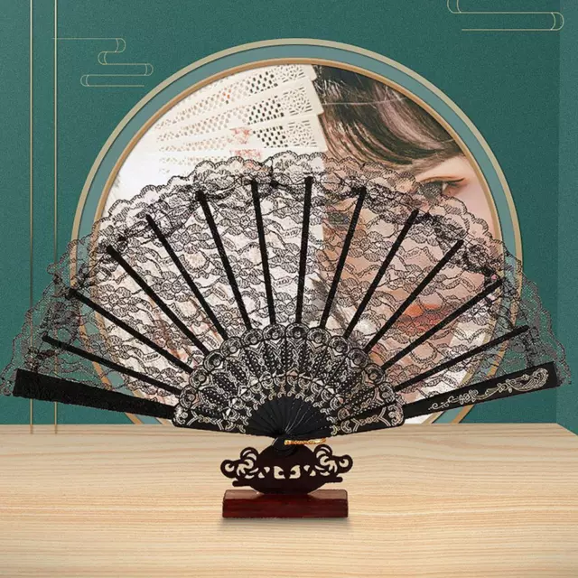 Elegant Lace Portable Handheld Fan Spanish Style Wedding Party Travel Hot Y4