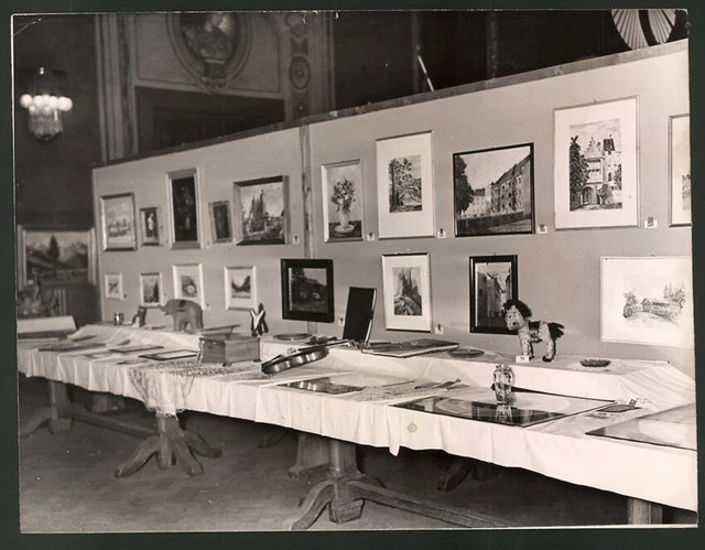 Fotografie Henkel, Ansicht München, Festsaal der Reichsbahndirektion, Ausstellu