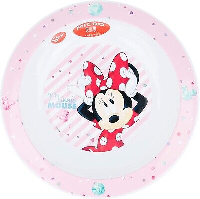 Rosa/Celeste Plastica Minnie 14548 Piatto Fondo Microwave 