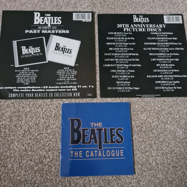 THE BEATLES 2 Picture Disc Inserts Lady Madonna And Get Back Plus CD