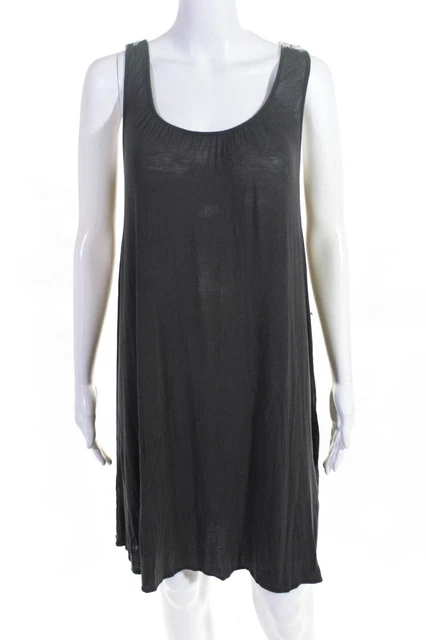 Majestic Paris Womens Sleeveless Scoop Neck Shirt Dress Gray Size 1 LL19LL