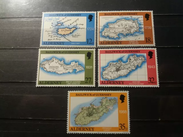 Alderney Stamps 1989 Maps.Complete Set. MNH