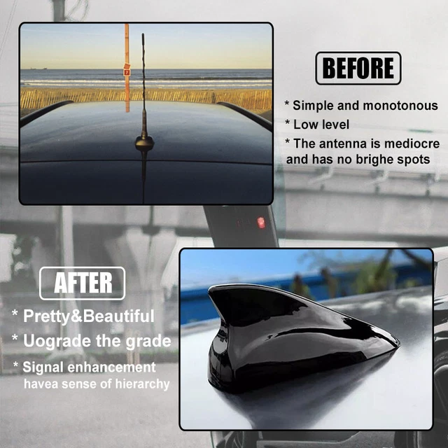 Mini R65 Aerial BLACK ROOF ANTENNA Aerial SHARK FIN CONVERSION Kit For Mini Cooper R50 ...