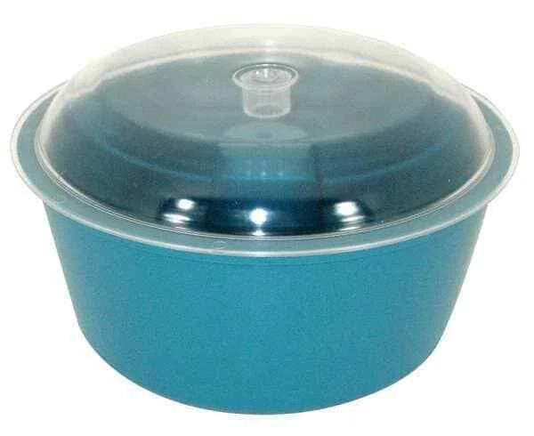 RAYTECH Vibratory Tumbler Bowl and Lid, 8In Dia. 23-005