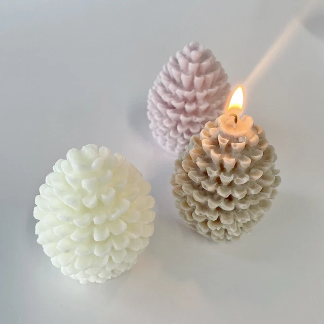 Pine Cones Candle Silicone Mold 3D Pine Ball Aromatic Candle Making Resin Soap
