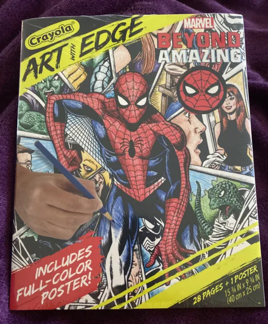 CRAYOLA ART WITH EDGE MARVEL BEYOUND AMAZING NEVER OPENED! Has full color poster