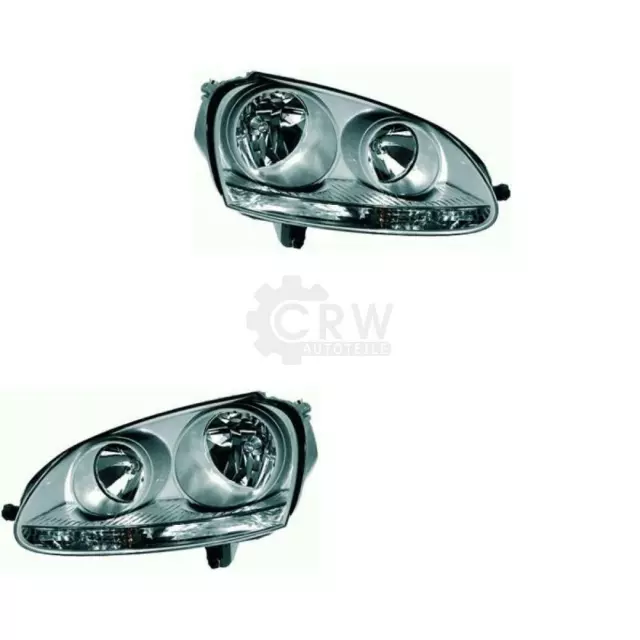 Set Fanali per VW Golf V 5 Tipo 1K Anno Fab. 03-05.04 Grigio Scuro