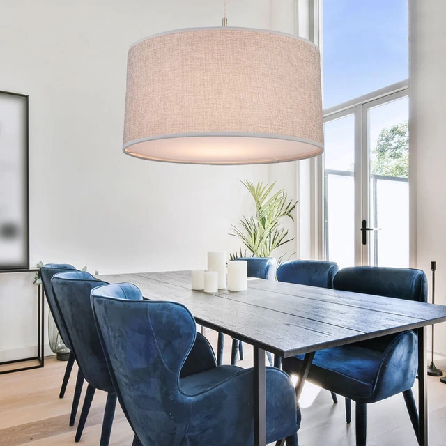 LAMPE SUSPENDUE AU Plafond Style Boho Base En Fer Abat-jour En Jute Naturel Sew EUR 99,99
