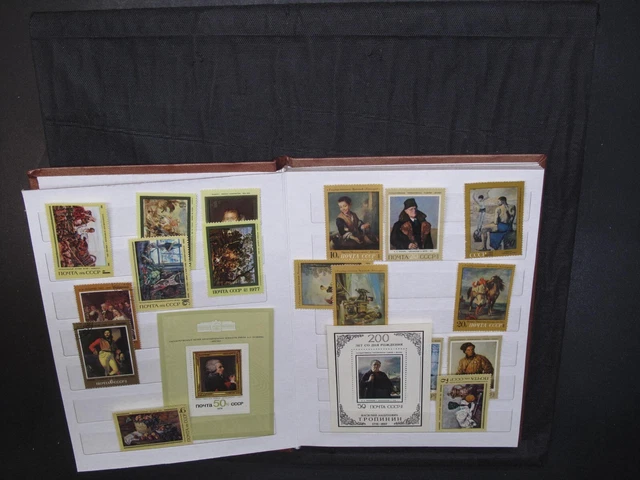 Russia Art Stamps In Stock Book