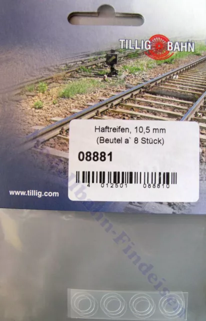 Tillig 08881 Haftreifen 8 St. DM 10,5mm für BR 56,250,243, E44,E94, BTTB Spur TT