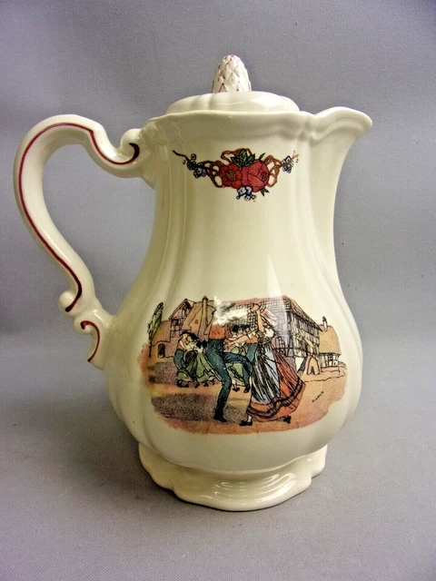 Grande théière ancienne Sarreguemines Obernai H. Loux