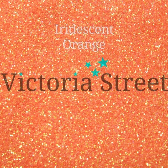 Victoria Street Glitter - Iridescent Orange - Fine 0.008" / 0.2mm (Tangerine)