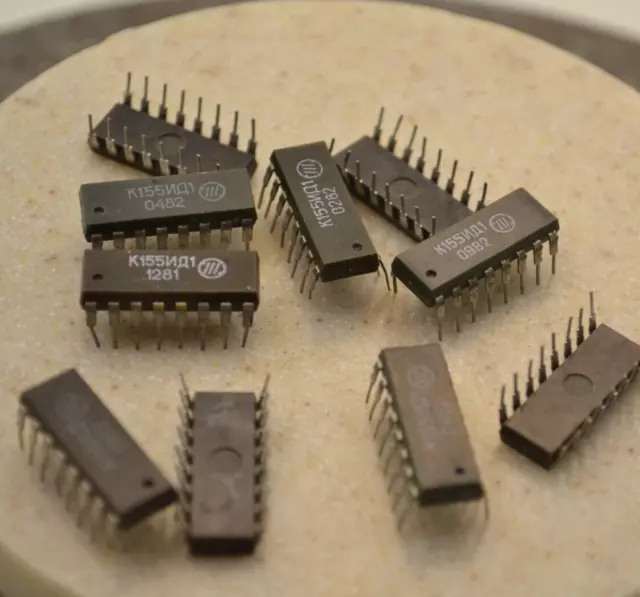 k155id1 x 10pcs - SN74141N SN74141J - DRIVER FOR TUBES IN-12; N-14; IN-16; IN-18