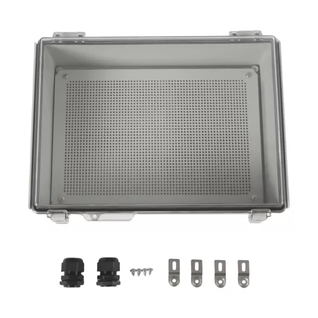 Electrical Enclosure 380x280x130mm Clear Cover Hinged Lid IP67 Waterproof Box