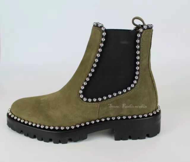 NEW ALEXANDER WANG Spencer Ankle Boot Shoe, EUR 35.5, Sage Green, MSRP$795