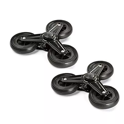 Pair of Replacement Stair Climbing Shopping Cart Wheels for Shopping Laundry ...