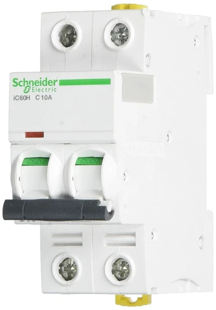 Disjoncteur Schneider Electric Acti9 IC60H 2P 4A Courbe C - Protection Circuit 2 Pôles 4 Ampères