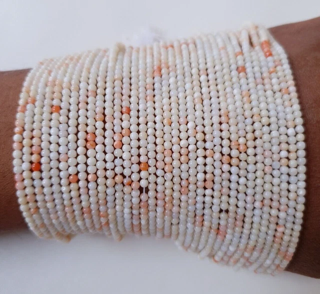 Naturel Mer Méditerranéen Japonais Corail Rouge Rond Perle Strand Handmade