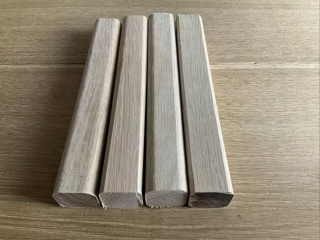 Eiche Hartholz gehobelt & geformt Schnitte x 4 - * 25 x 3,5 x 3,5 cm Holz zum Selbermachen 1015