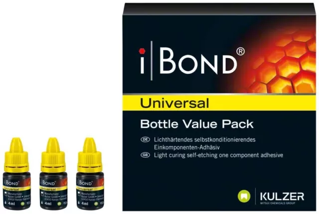 IBOND UNIVERSAL KULZER VALUE PACK 3x4ml. ADHESIVO DENTAL ADHESIVE.