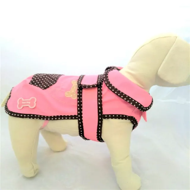 IMPERMEABILE CANE ABBIGLIAMENTO cappottino per cani taglia piccola rosa  cappotto EUR 15,50 - PicClick IT