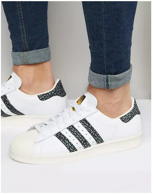 Adidas Originals Superstar 80's White/Black Men's Trainers Casual Shoes UK 8_9.5
