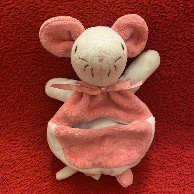 DOUDOU SUCRE d'ORGE SOURIS POCHE MOUCHOIR ROSE TTBE