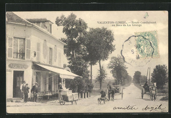 CPA Valenton-Limeil, Route Conduisant au Bois de La Grange 1906