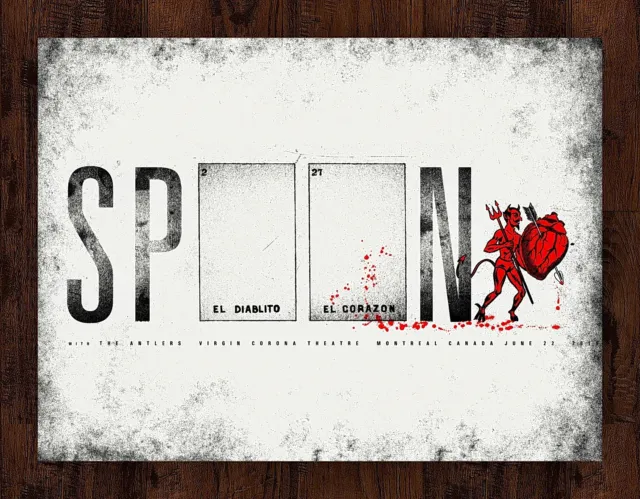 Spoon w/ The Antlers June 22nd, 2018 Montreal, QC Gig AP Poster Print