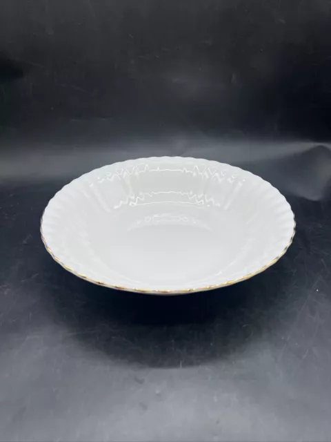 Royal Albert White Gold Tri VAL D’OR Bone China Veggie Fruit Serving Bowl 9 1/2"