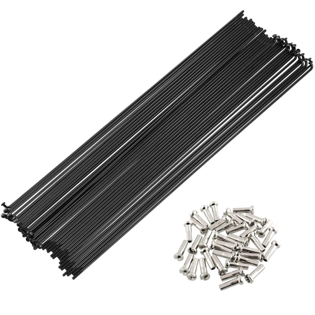 Raggi Bici 14G 180mm – Acciaio Al Carbonio – Confezione Da 36 Pezzi – Argento – Riparazione Ruote