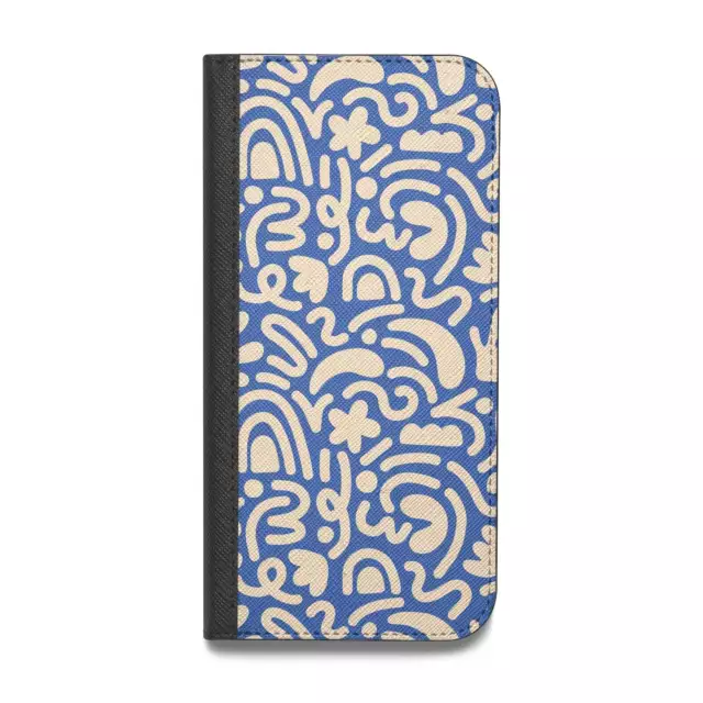 Abstract Vegan Leather Flip iPhone Case for iPhone