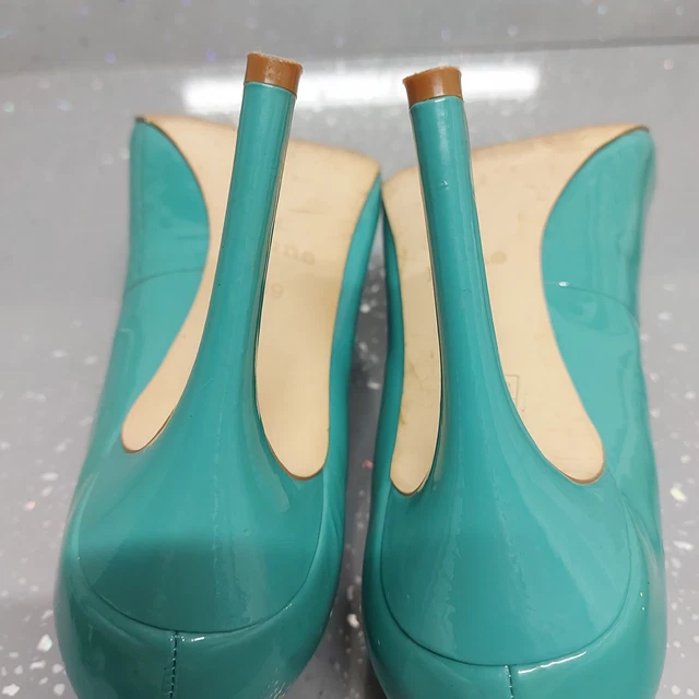 CC 26s High Heeled Sandals Turquoise Patent Leather 643033